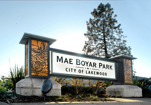 Mae Boyar Park sign