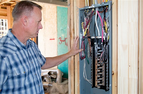 Inspecting electrical panel