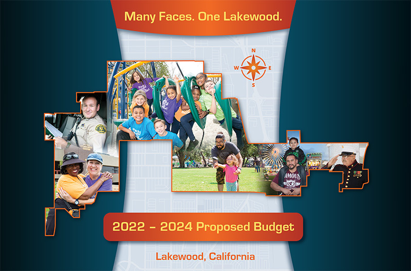 Photos of diverse people in Lakewood on cover of budget document