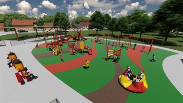 Overview of playground equipment