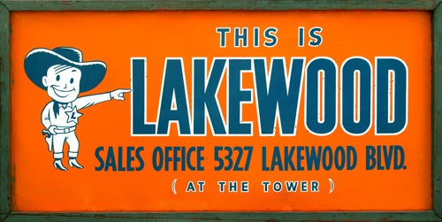 Lakewood Park advertising billboard