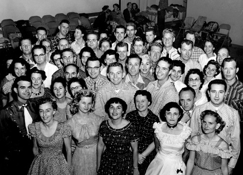 Square dancers gathered at a Lakewood park