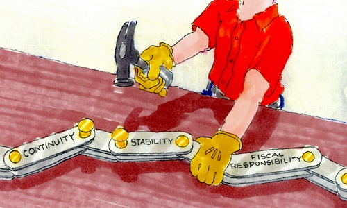 Cartoon showing the strength of contracting