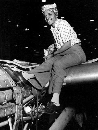 Black woman worker at the Douglas plant in 1944
