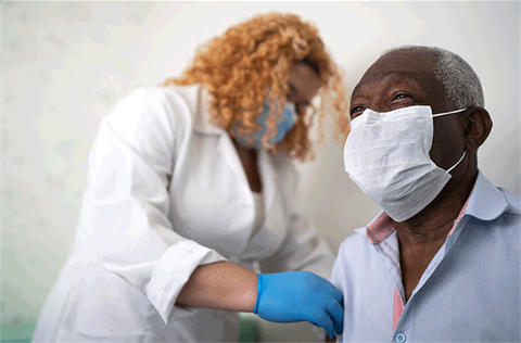 Patient receiving vaccine