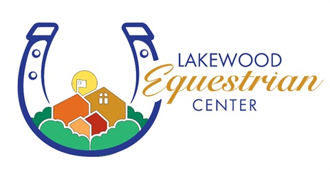 Lakewood Equestrian Center logo with horseshoe