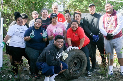 Group of volunteers on Volunteer Day