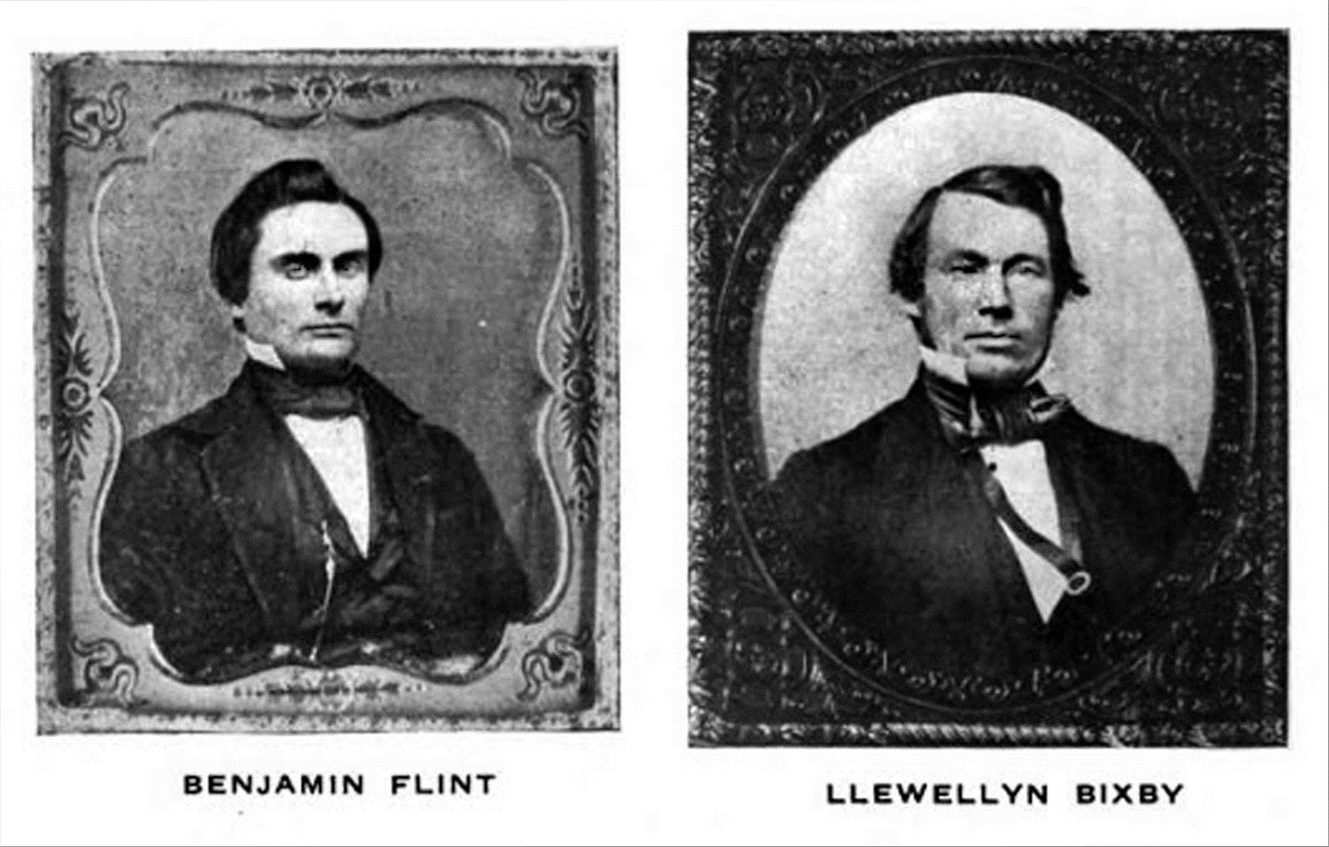Old photographs of Benjamin Flint and LLewellyn Bixby