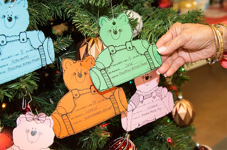 Paper teddy bear tree ornaments