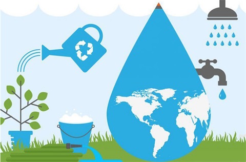 Illustration of water-saving tips