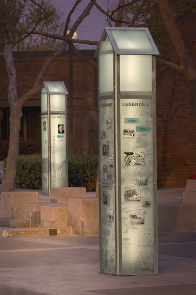 Original Lakewood Pillars of Community installation