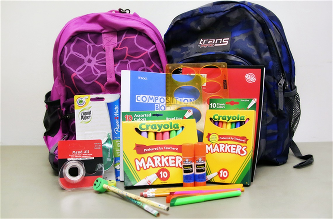 Backpacks and school supplies