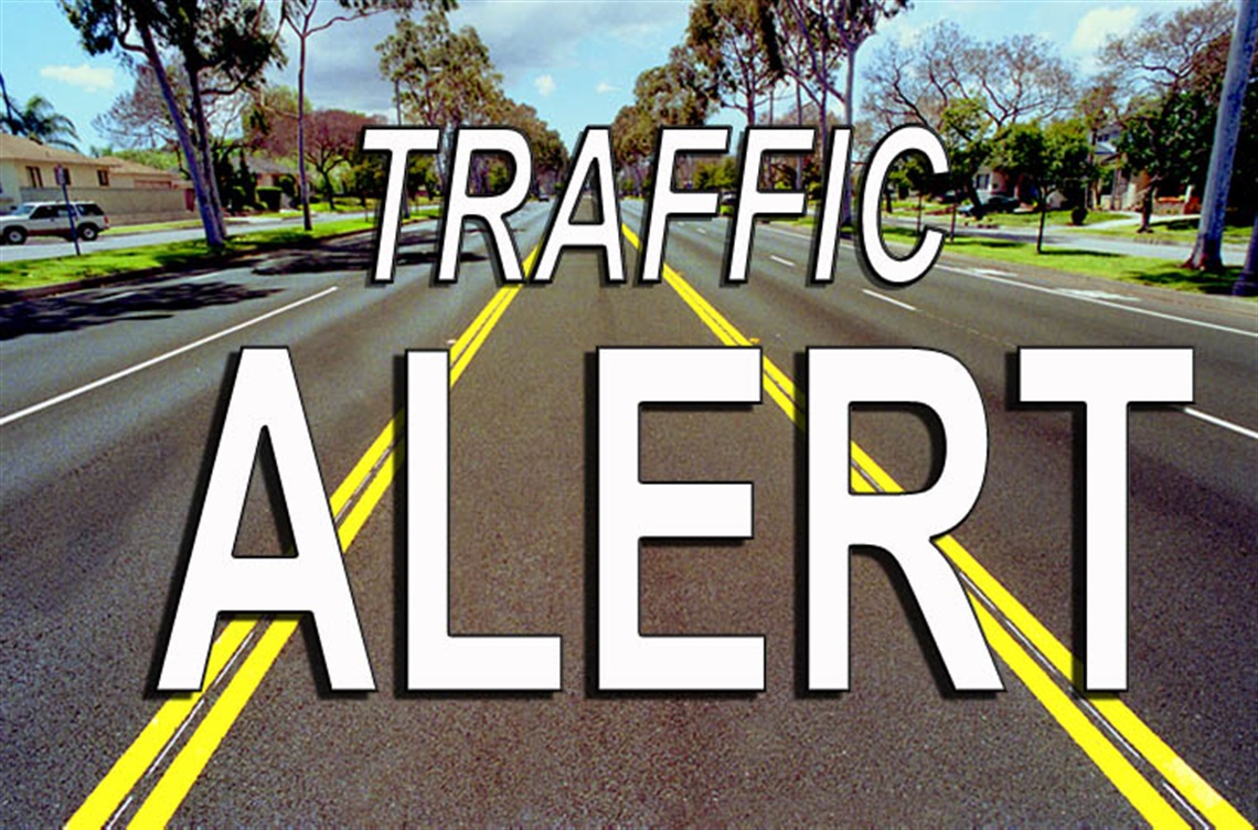 Traffic Alert text over image of Lakewood street
